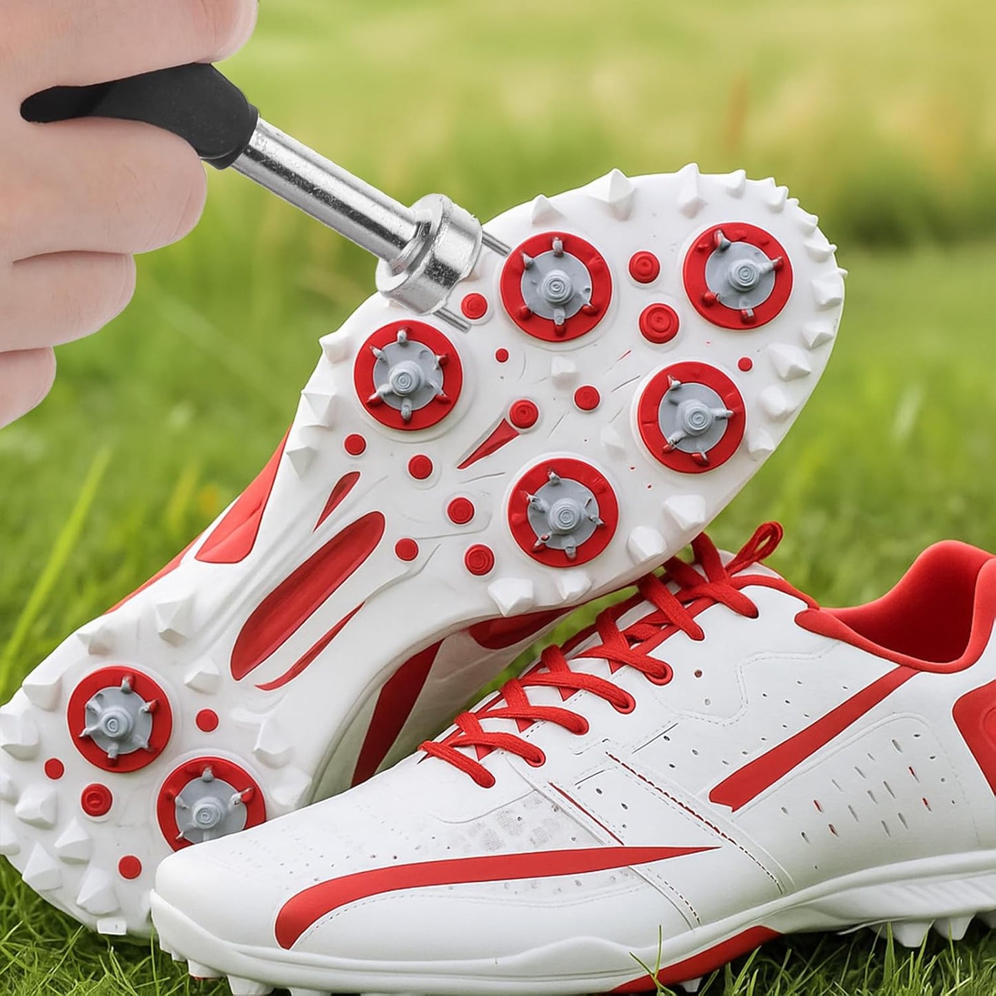 Golf Shoe Spikes Wrench, Stainless Steel Golf Shoe Spike Removal Tool with Comfortable Grip, Universal Golf Shoes Softspikes Remover, Golf Shoe Cleat Wrenches