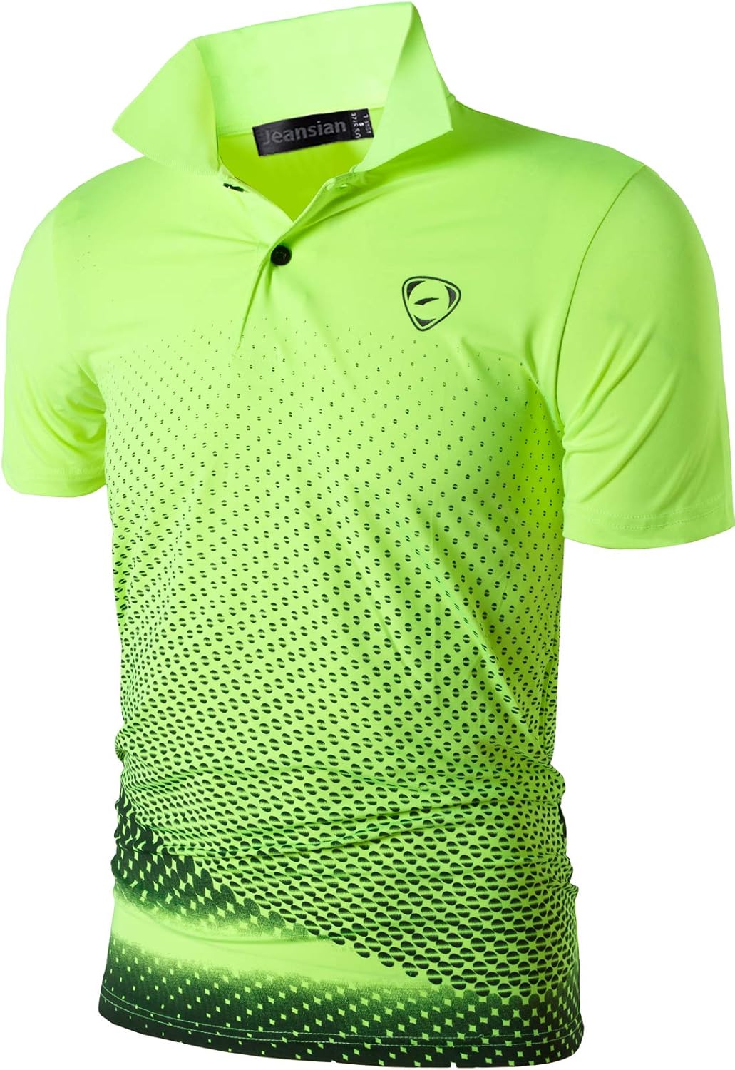 jeansian Men's Sport Outdoor Quick Dry Fit Short Sleeves Polo Tee Shirt Tshirt T-Shirt Tops Golf Tennis Bowling LSL195