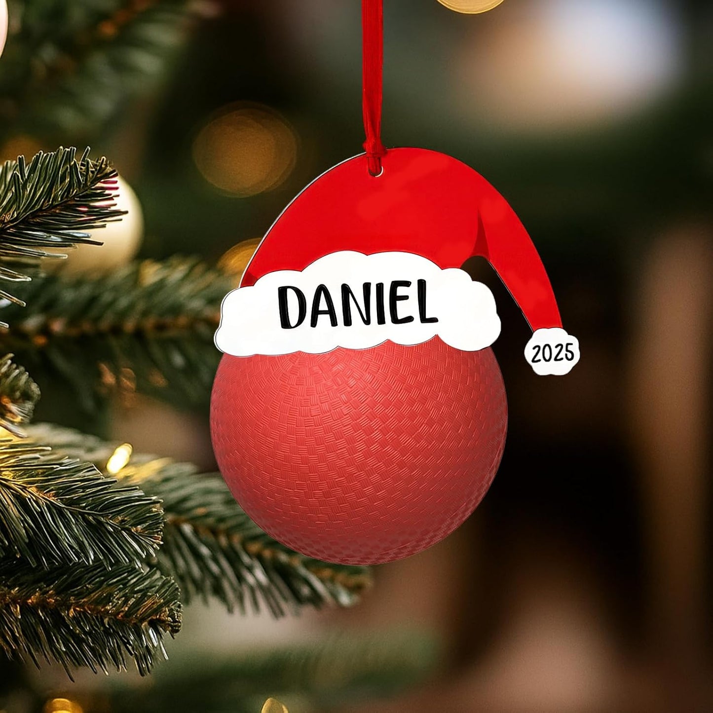 Personalized Dodgeball Balls Christmas Ornament 2025, Custom Dodgeball Ornaments with Name, Team Ornament, Custom Coach Gifts, Christmas Tree Decor, Gifts for Sports Lovers Boys, Xmas Gift 2025