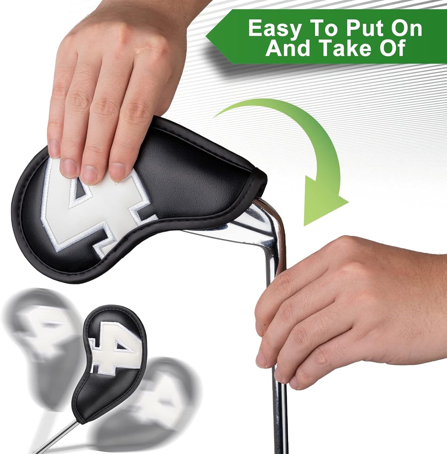 Craftsman Golf Magnetic Iron Headcovers Protective Cover with Large No. Available for Customize Name