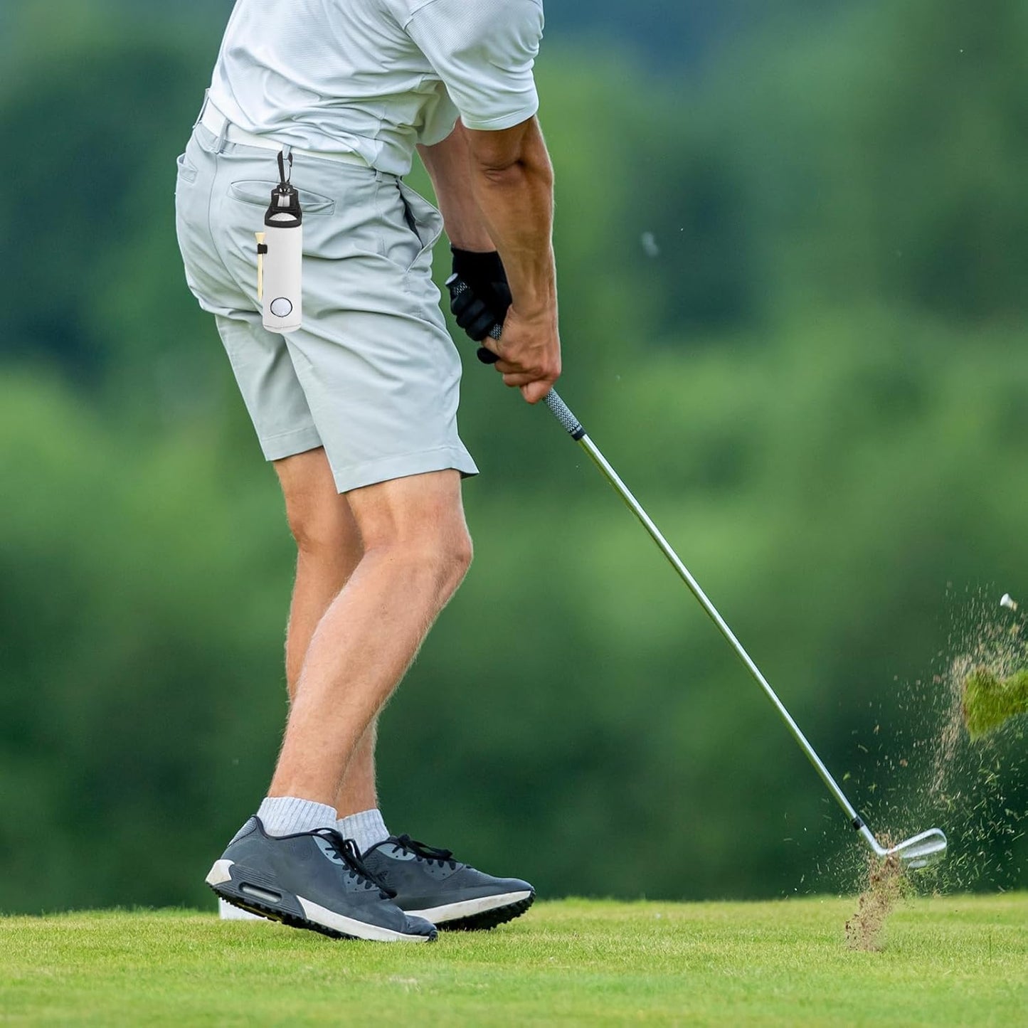 PATIKIL Golf Ball Carry Bag, Golf Tee Holder Pouch Portable Neoprene Golf Ball Holder with Clip for Men and Women Storage Gifts