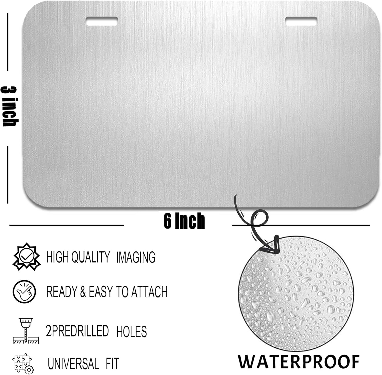 Custom License Plate,6x3 Inches Front License Plate,Thick Rust-Free,Custom Car Tags,Personalized License Plate for Kids Toy Car | Bike