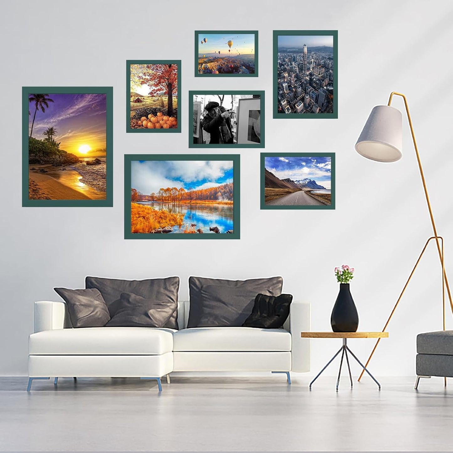 10x14 inch Wood Picture Frames for Wall Hanging,Diamond Painting Frames Rectangle Baby Scan Picture Frame for Family Walls Decoration,Anniversary,Wedding,Christmas,Halloween,Shower,Certificate (Dark