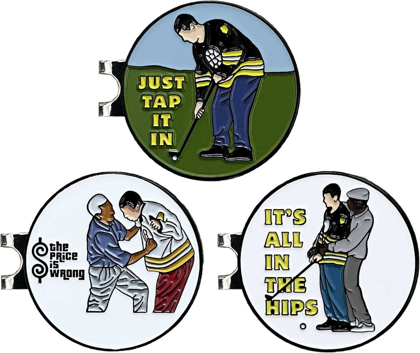 Balanced Co. Funny Golf Hat Clip with Enamel Magnetic Ball Marker