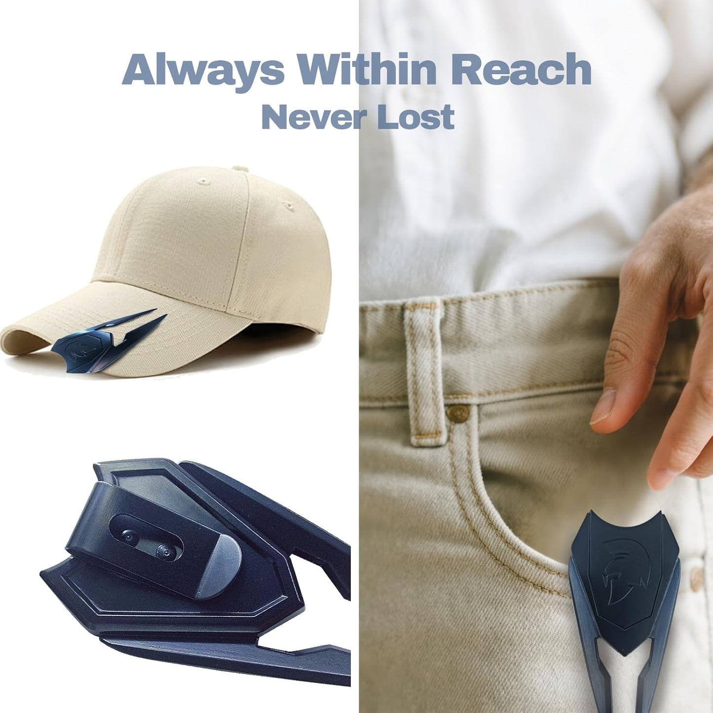 Spartan Helmet Golf Divot Tool with Magnetic Ball Marker & Belt Clip, Solid Metal Golf Accessory, Unique Design Gift for Golfers