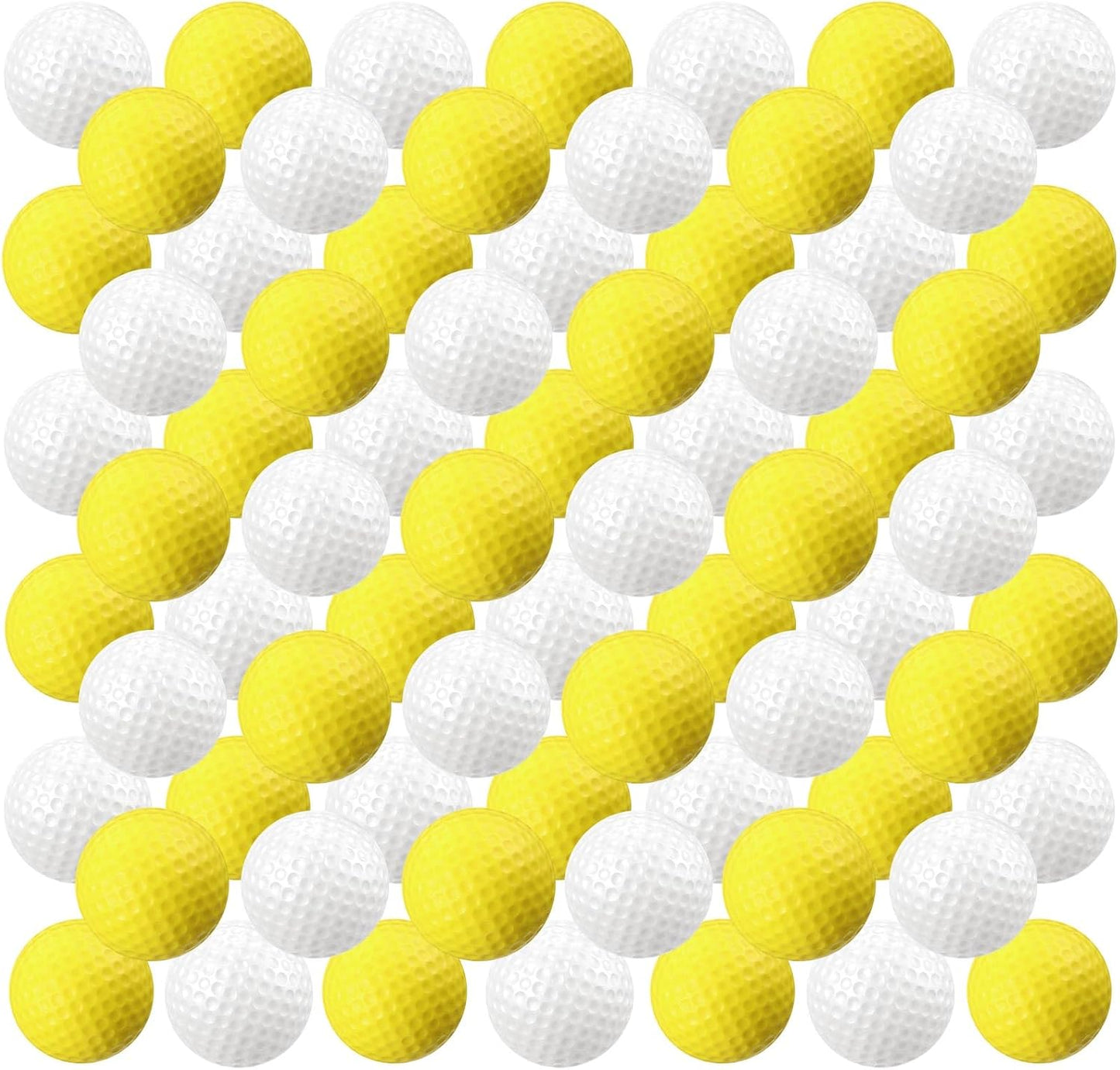 Junkin 80 Pcs Foam Golf Balls Rubber Practice Balls Realistic Feel and Flight Sport Training for Indoor or Outdoor Backyard Golf Training