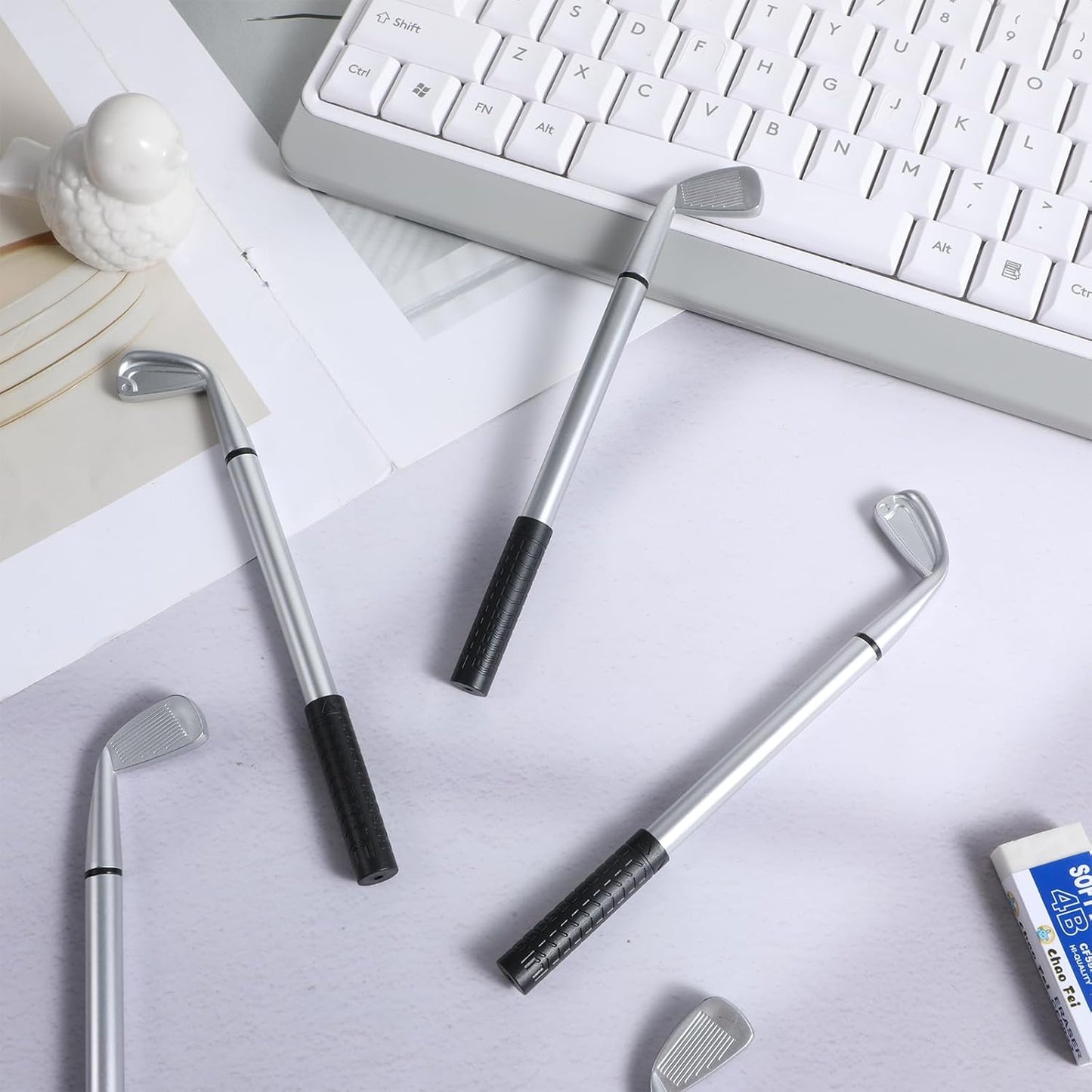 50 PCS Golf Ballpoint Pen Funny Sports Golfing Club Props Black Gel Ink for Students Coworkers Boss Office Dad