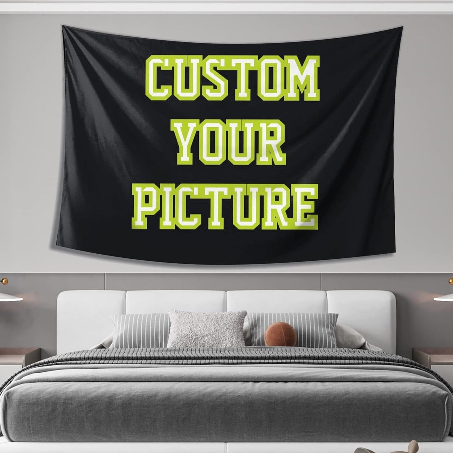 JINJUREN Custom Tapestry Upload Images Personalized Custom Tapestry Customized Backdrop Banner Print Any of Your Design Photo/Text/Logo Wall Hanging Art Decor for Wedding, Family, Festival ,Birthday