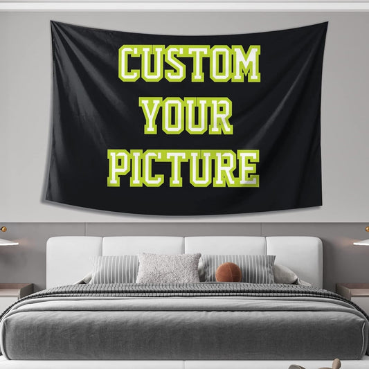 JINJUREN Custom Tapestry Upload Images Personalized Custom Tapestry Customized Backdrop Banner Print Any of Your Design Photo/Text/Logo Wall Hanging Art Decor for Wedding, Family, Festival ,Birthday