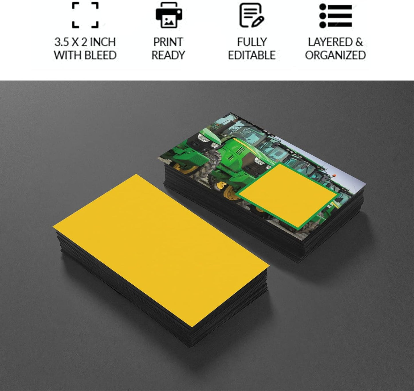 Custom Business Cards 100PCS Double-sided Printing Business Cards Customize with Your Logo Personalized 3.5"x 2" Cards for Business - Agriculture & Farming