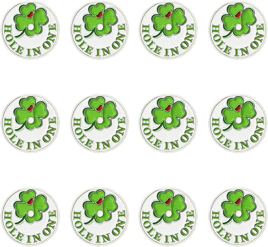 Golf Ball Markers Assorted Patterns Value Pack of 12 Golf Gifts, Golf Cap Clips and Divot Repair Tools Partner Accessories Sets for Men Women Golfer