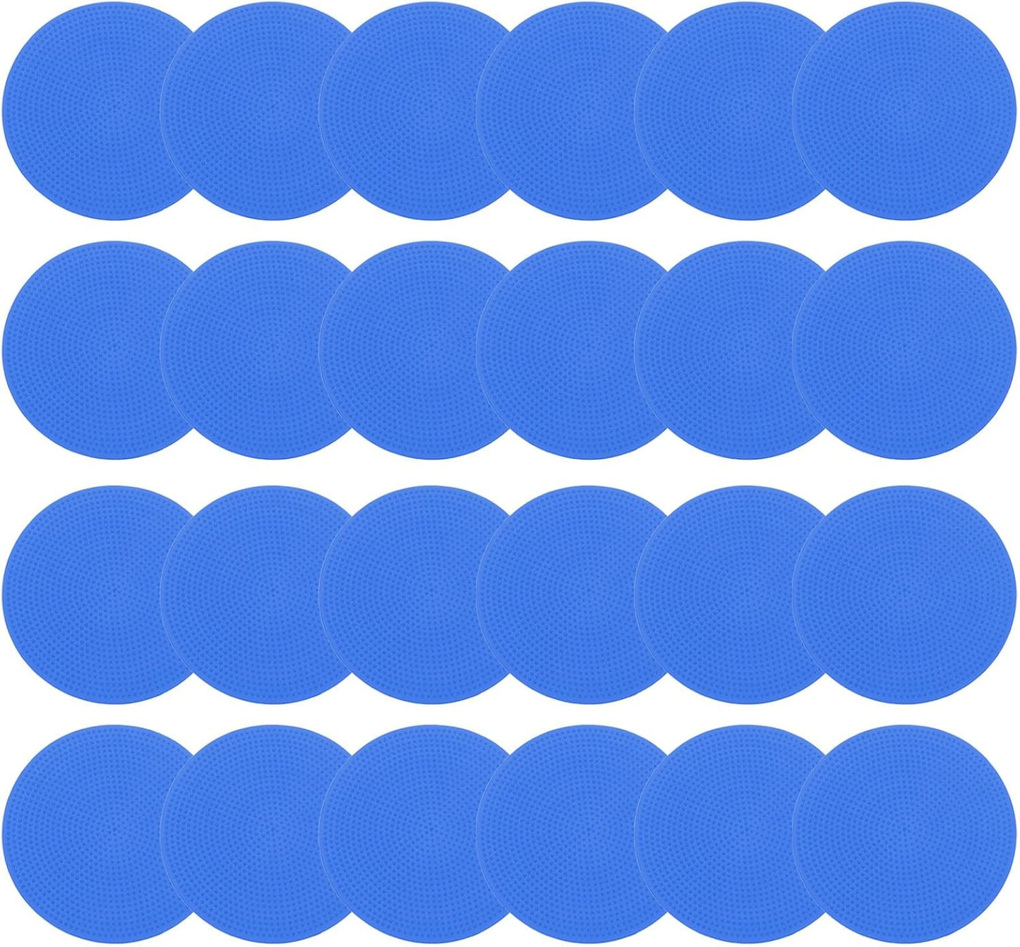 PATIKIL 4 Inch Poly Spot Markers, 24Pcs Non Slip Rubber Floor Dots with Storage Bag Flat Agility Cones for Sports Training Basketball Football