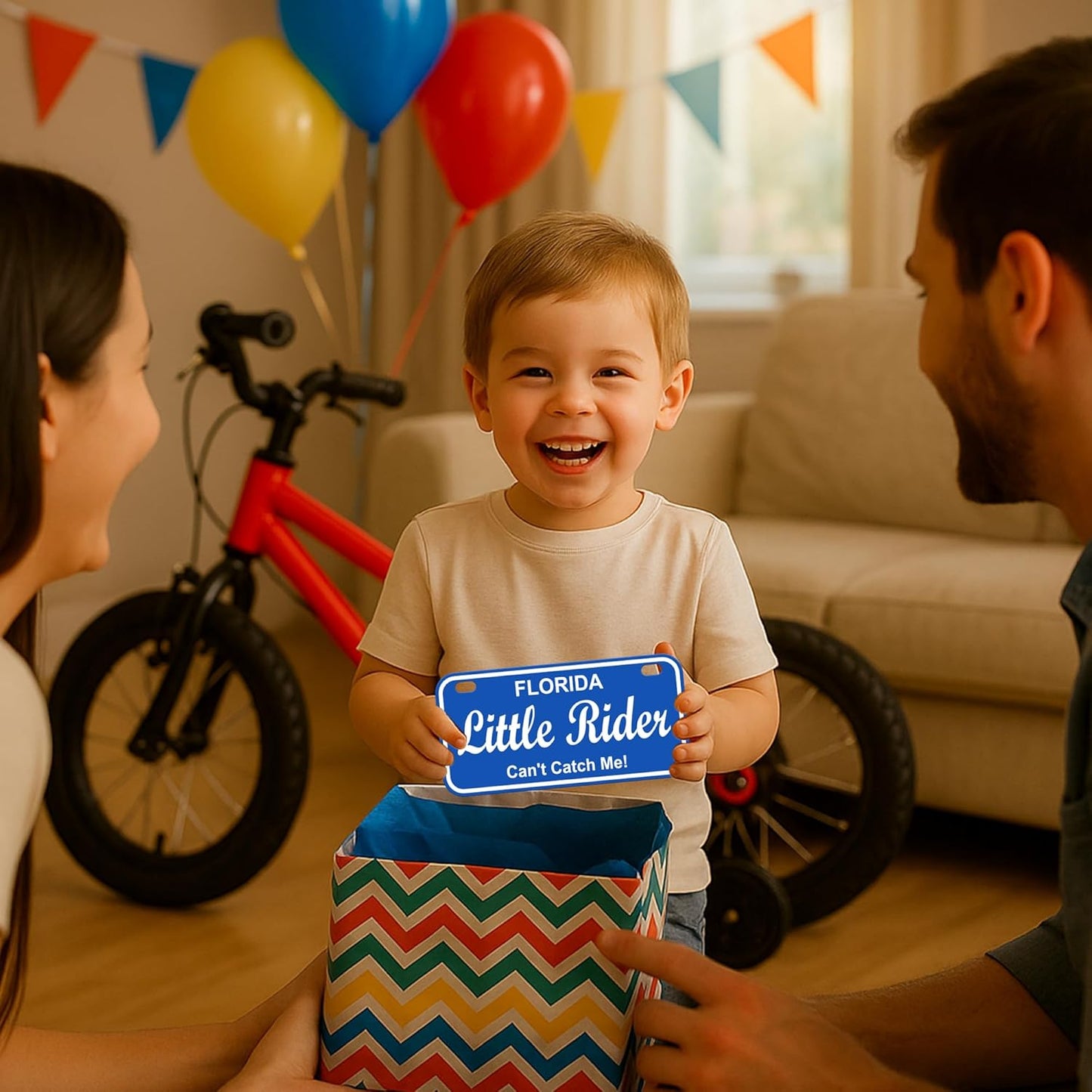 Custom Mini License Plate – 4 Sizes – Thick .040 Aluminum – Decorative Bike Name Plates for Kids, Bicycle, Power Wheels, 4x2 inches – Over 20 Colors – Fun Novelty Tag & Number Plate