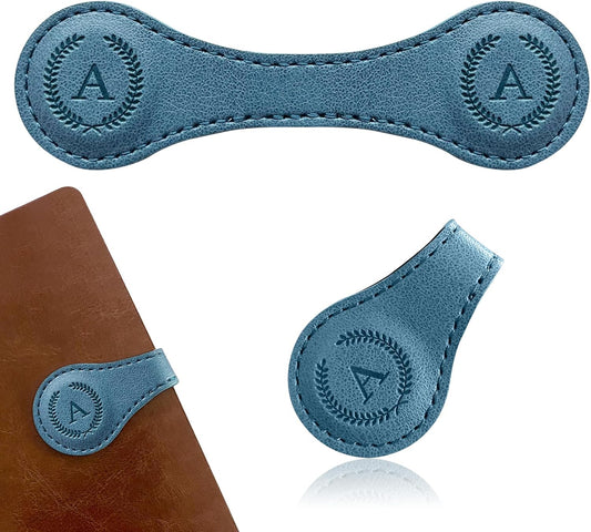 Handmade Personalized Leather Magnetic Bookmark - Custom Initial Letter Design with 26 Alphabet Choices - Durable Bookmark for Readers, Book Lovers, Women & Kids