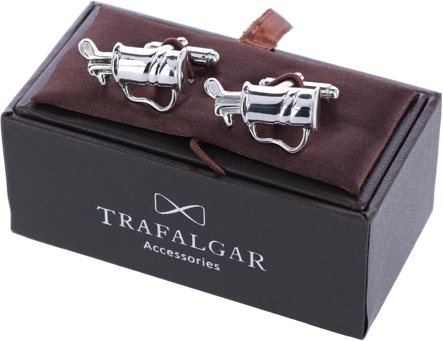 Trafalgar Sterling Silver Golf Bag Cufflinks