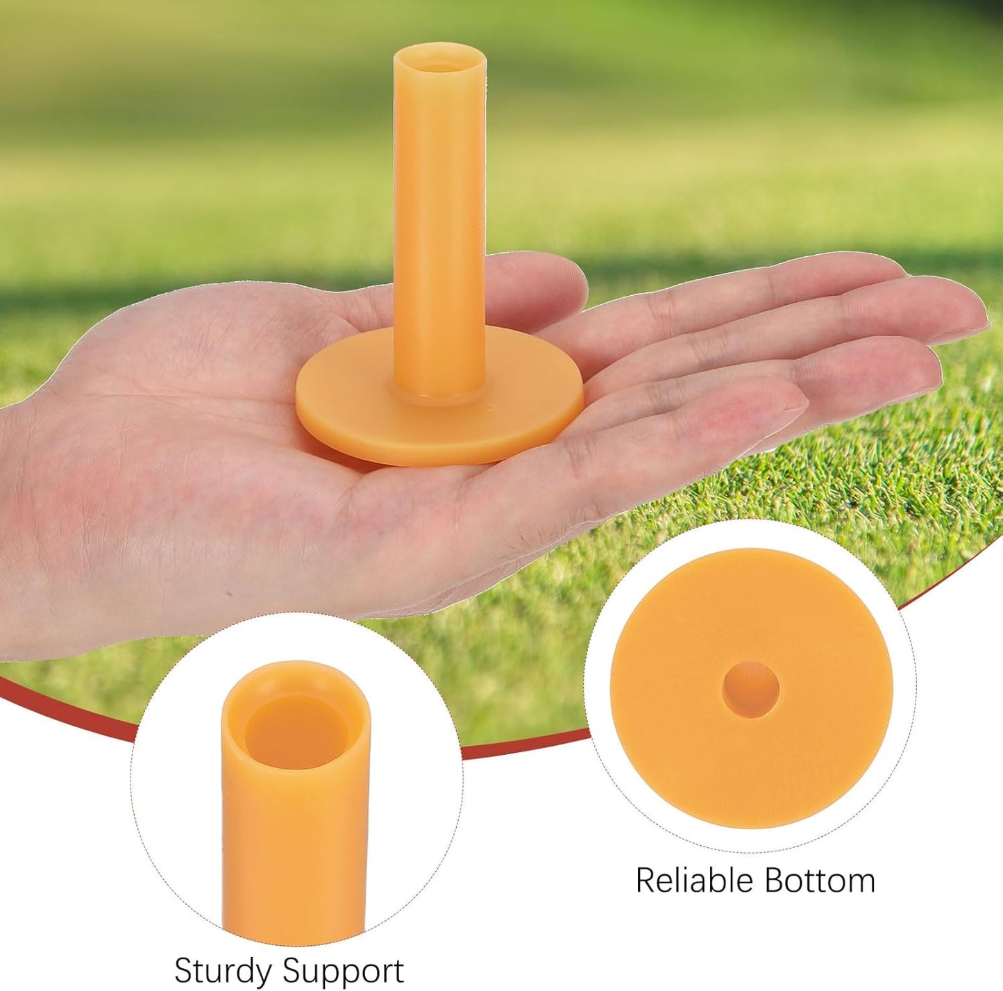 Rubber Golf Tees [] - Flexible Stable Ball Holder Use for Home & Outdoor & Indoor Tall Training Driving Range - [] Hitting Mats