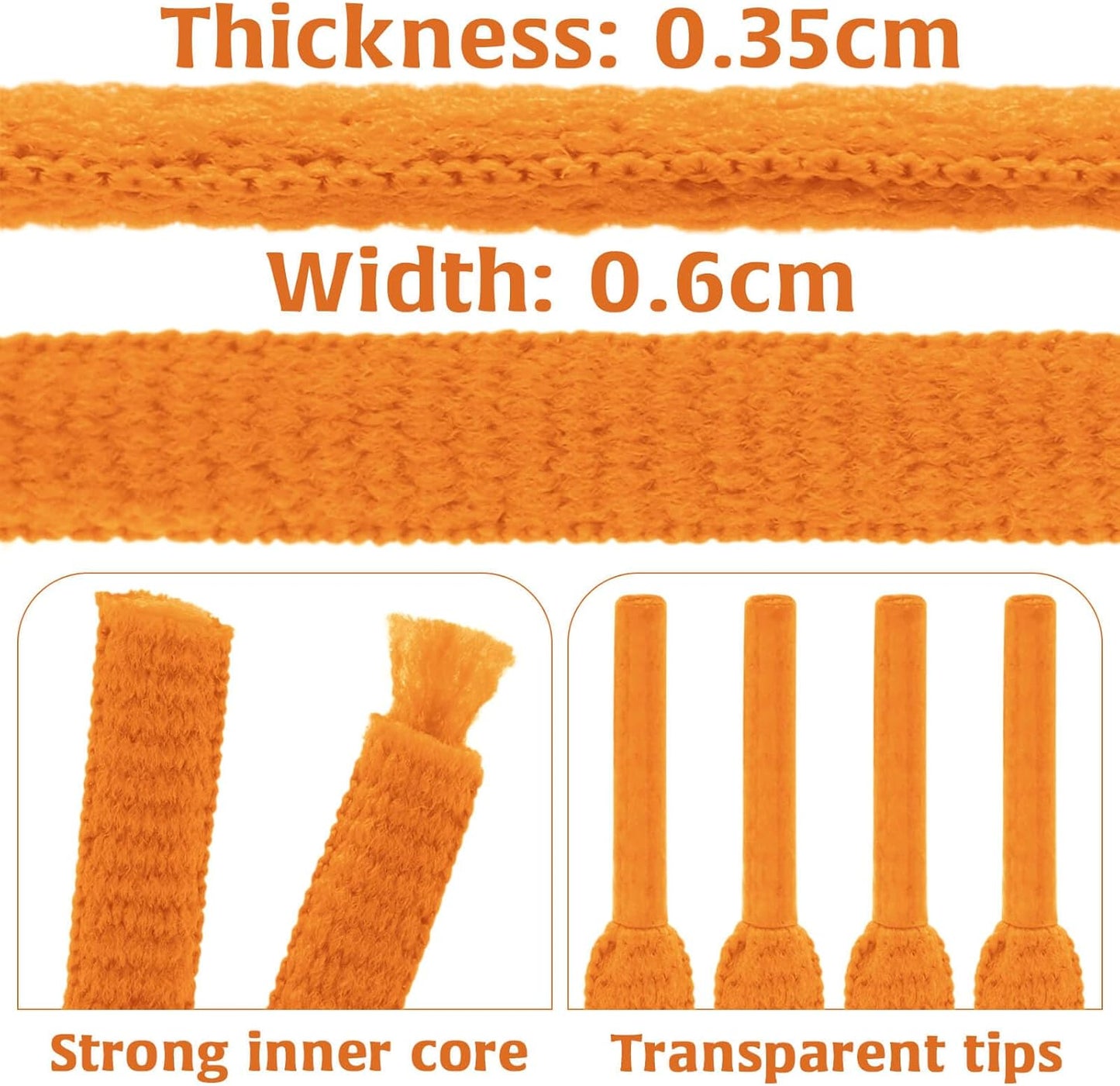 DELELE 2Pair Oval Shoes laces 42 Colors Half Round 1/4" Athletic ShoeLaces for Sport/Running Shoes Shoe Strings