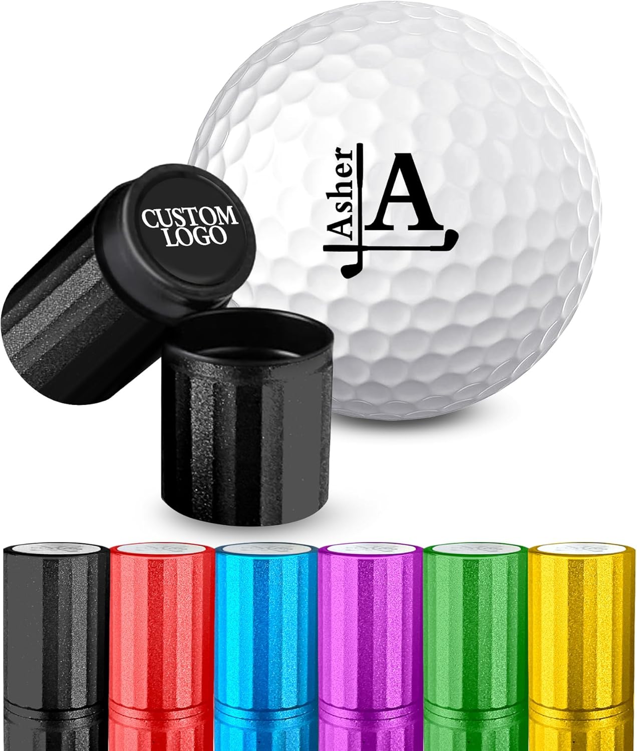 Custom Golf Ball Stamp, Personalized Golf Ball Marker Stamp, Waterproof Golf Ball Stamper with Monogram Logo Design, Golf Accessories Customized Golf Gifts
