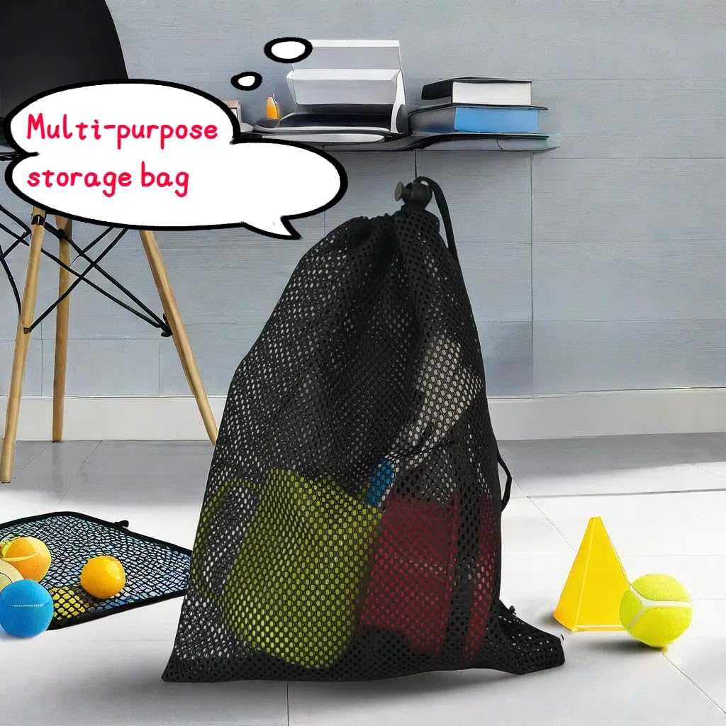 6 Pcs Mesh Bags Drawstring 11.8" x 7.5" Small Golf Ball Mesh Bag, Nylon Sports Net Bag Multipurpose for Golf Stuff Balls, Tennis ball and Travel