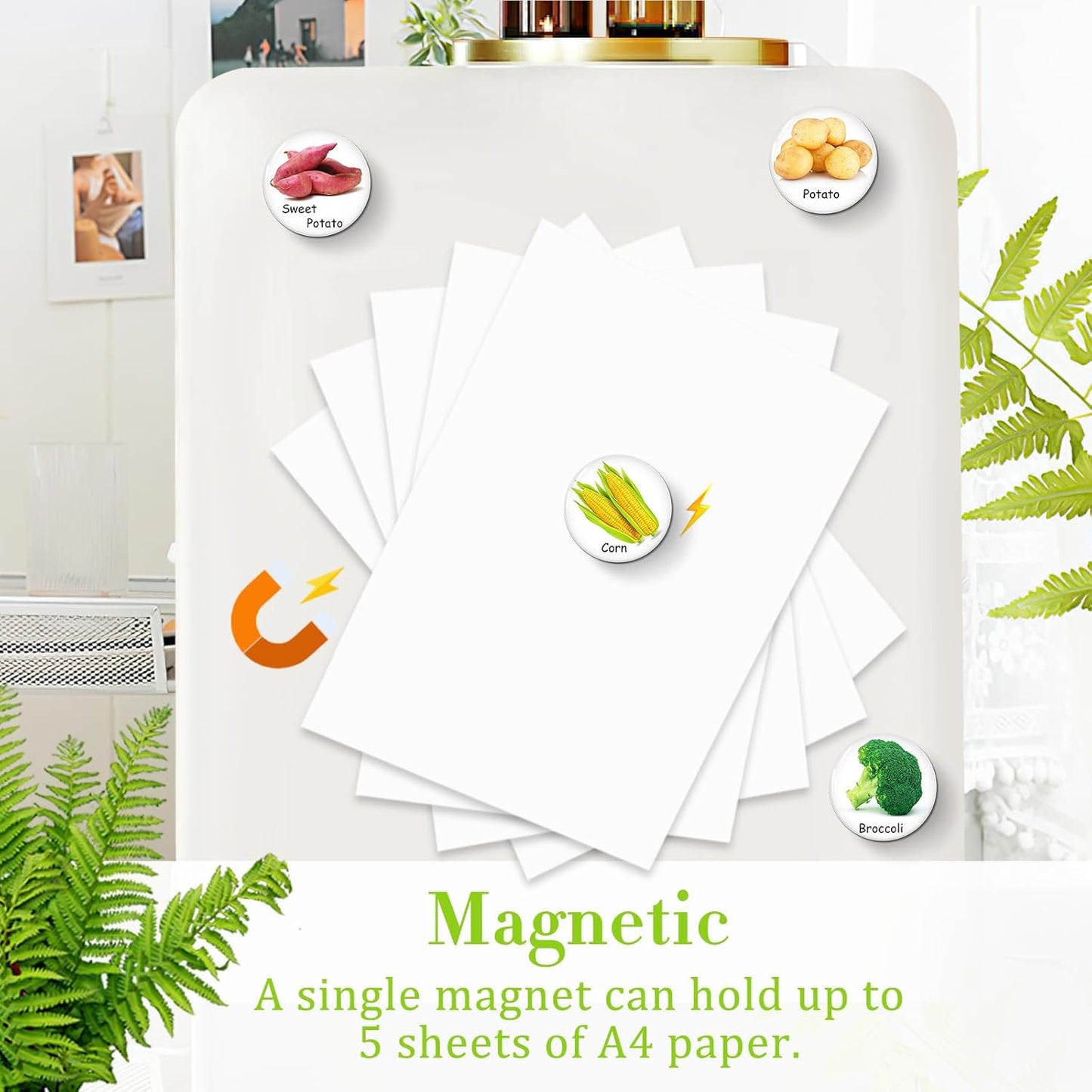 MORCART 16PCS Food Magnets for Fridge, Cute Vegetable Magnets for Refrigerator Locker Whiteboard Decorative Magnetic Board Cabinets Classroom Office Cubicle School