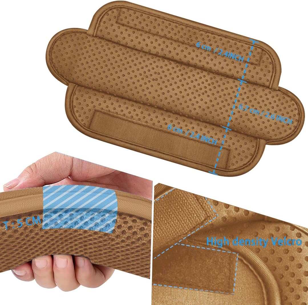 ZINZ 2-Pack Universal Shoulder Pad with Ultra Thick Cushion for Bag Luggage Bag Crossbody, Plus Long & Anti-Slip & Breathable,Khaki