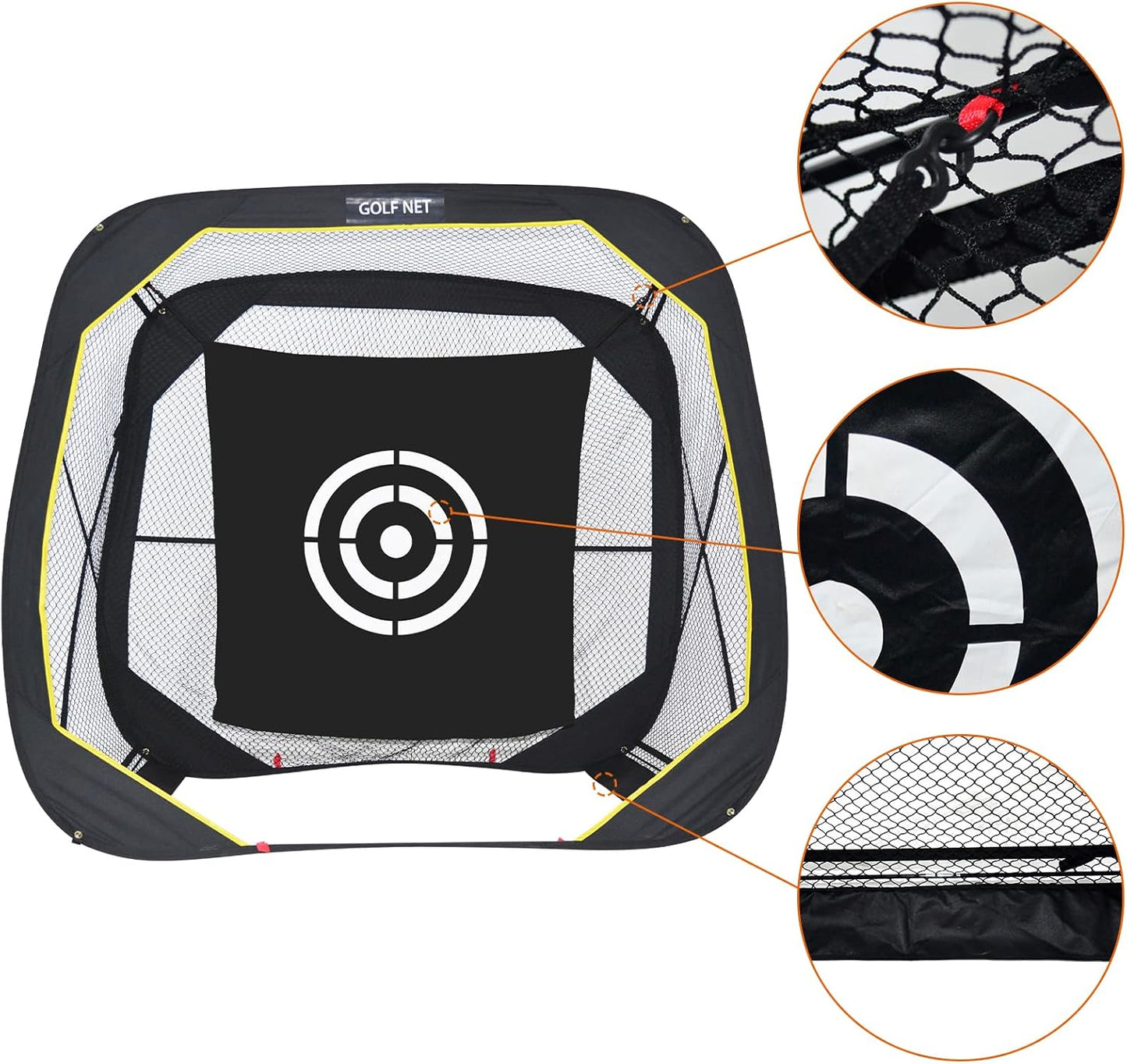 Golf Practice Net: 6x6x3ft Pop Up Portable for Backyard Training Garage Use Youth Men Women Driving Range Gift