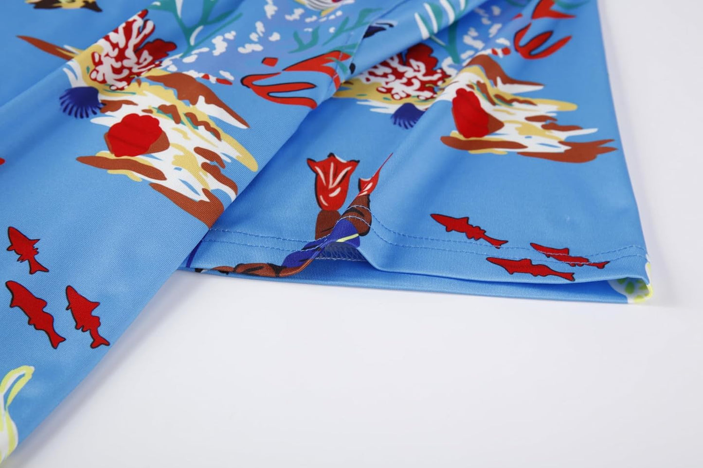 Alex Vando Mens Hawaiian Golf Shirt Moisture Wicking Digital Print Golf Shirts for Men