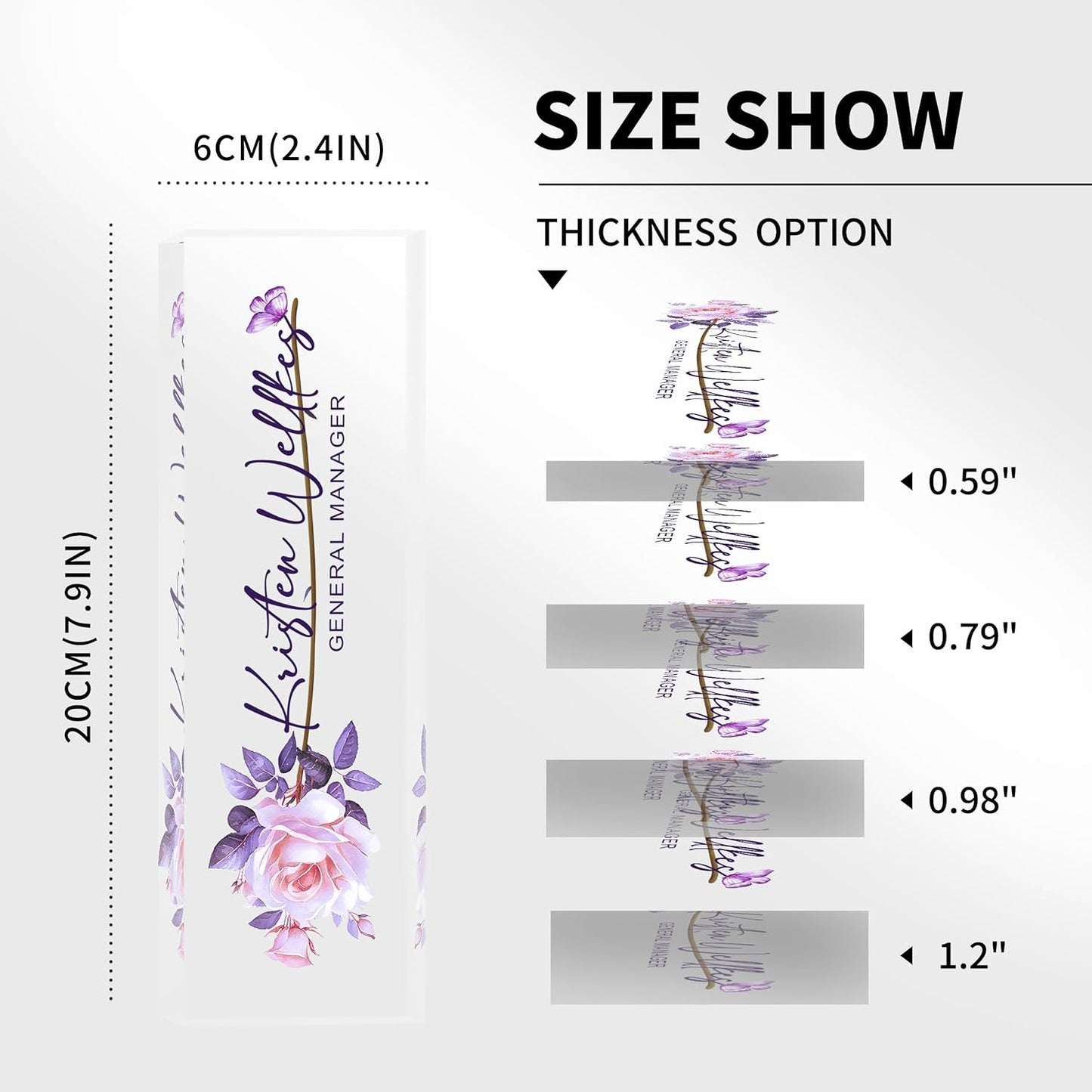 Custom Name Plate for Desk, Desk Name Plate Personalized Office Desk Decor for Women and Men, Employee Appreciation Gifts Office Gifts for Boss, Manager, Teacher, Nurse