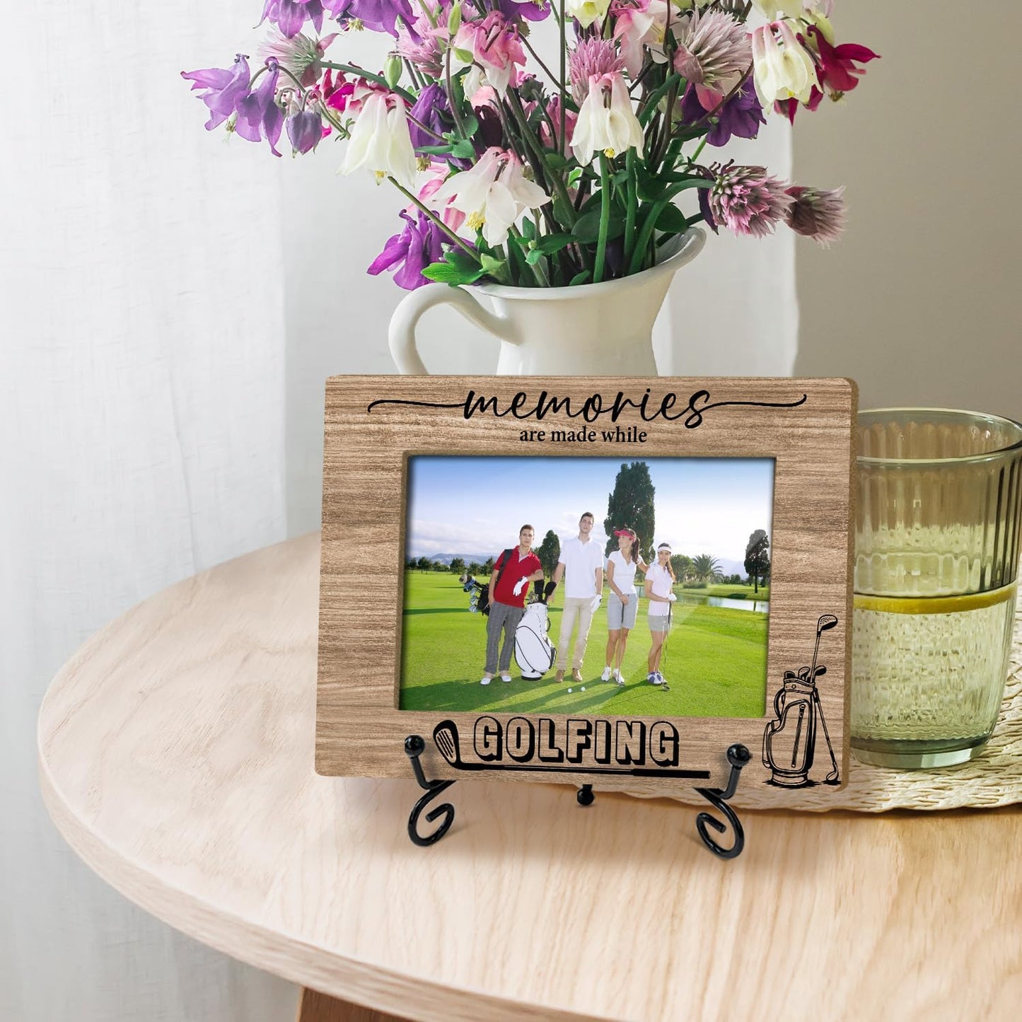 Golf Picture Frame, Golfing Gifts For Friends, Birthday Christmas Gifts Table Desk Decor Golf Photo Frame for 4 x 6 Photo /31