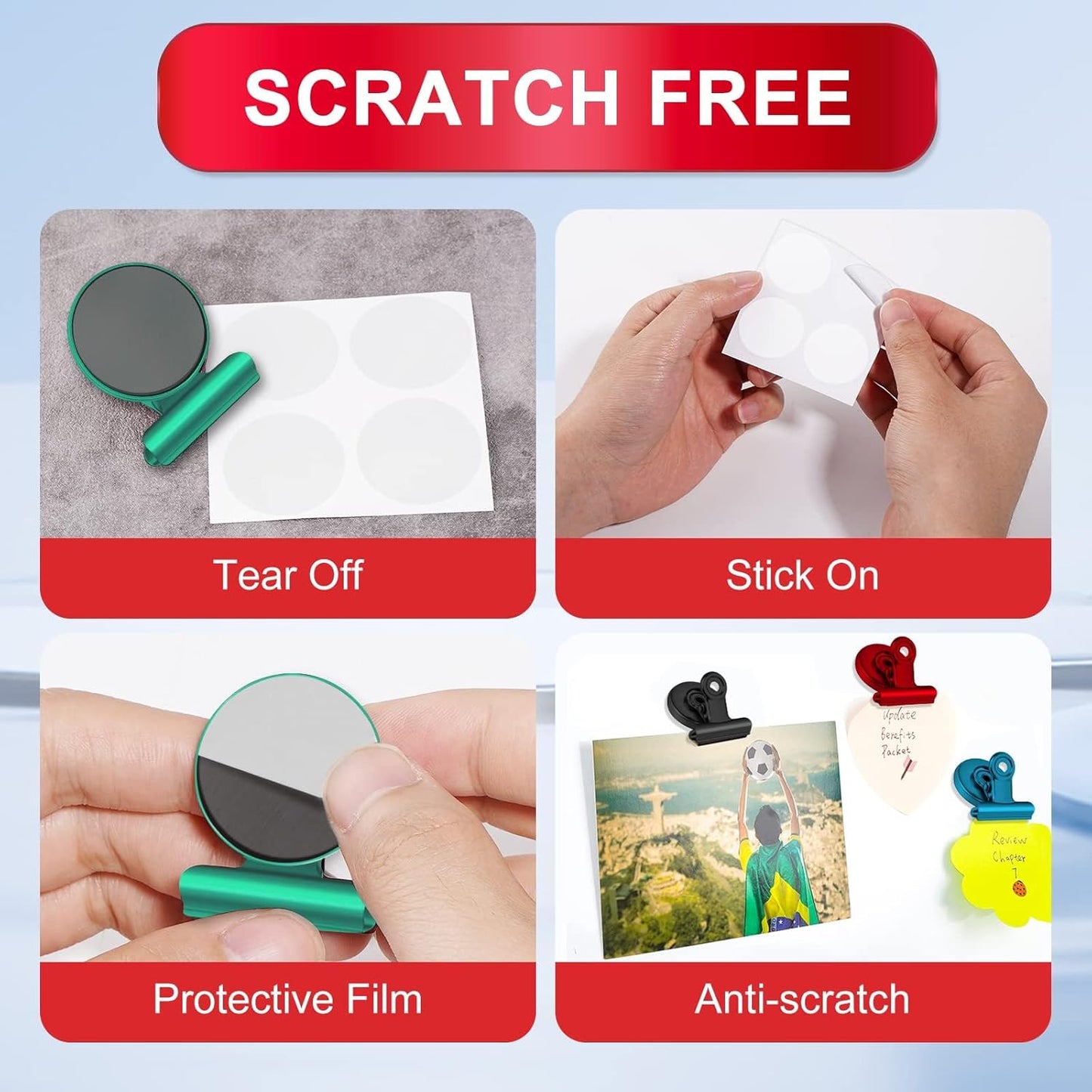 DIYSELF 8 Pack Strong Magnet Clips for Fridge, Refrigerator, Classroom, Whiteboard, Office - Heavy Duty Magnetic Clips for Photos, Locker Decorations for Girls, Kids