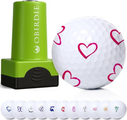 Self-Inking Golf Ball Stamp | Chic & Fun Golf Ball Stamper | Fast-Drying, Waterproof Golf Ball Marker Stamp | Reusable Golf Accessories for Women | Golfer Gifts | Golf Gadgets