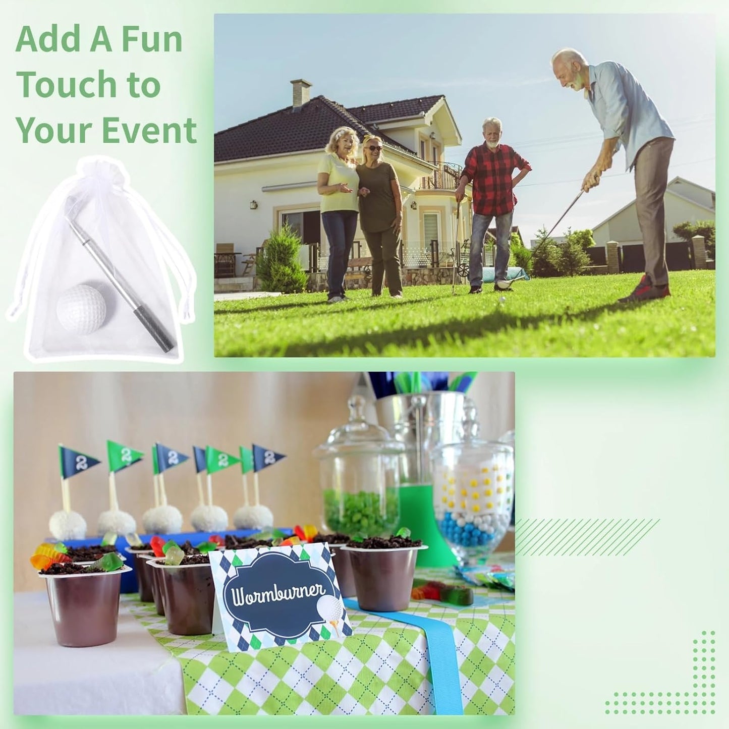 Mini Golf Club Ballpoint Pens Set 78 Pcs