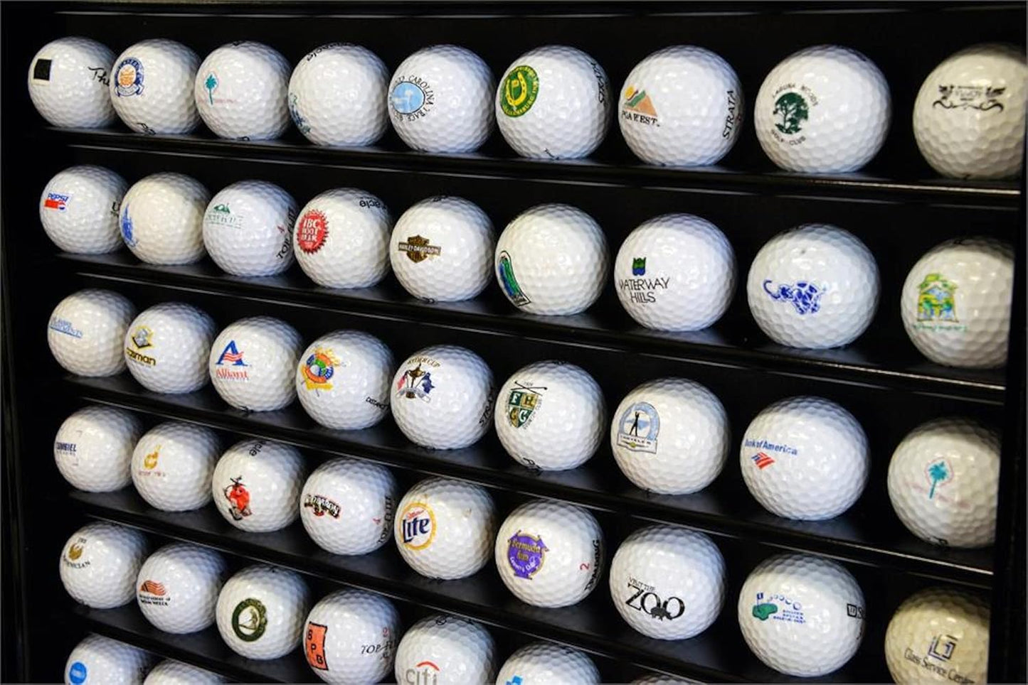 108 Golf Ball Display Case Cabinet (Black)