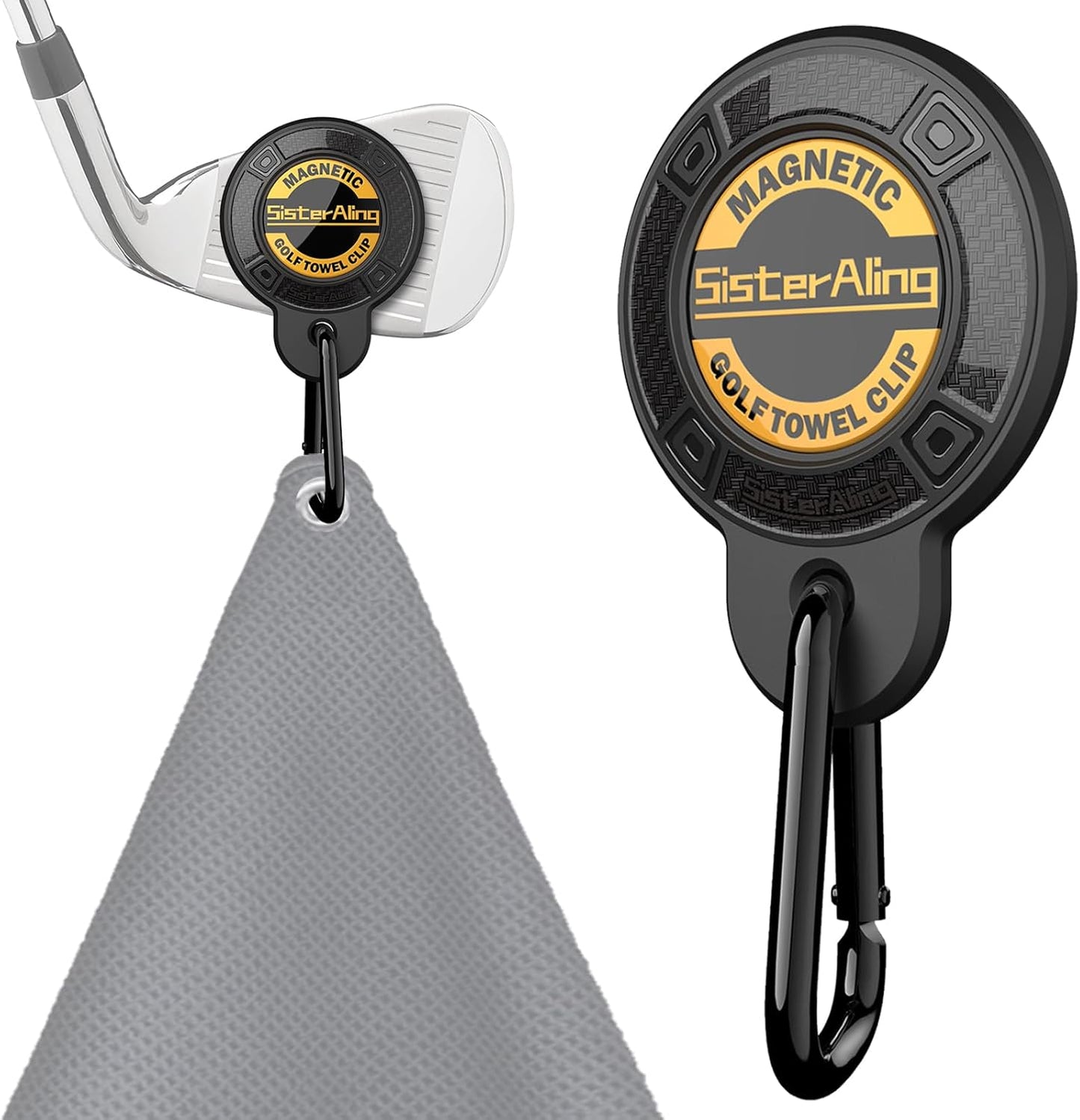 Magnetic Clip for Golf Towel,Removable Industrial Magnetic Accessories Design for Strong Hold to Golf Carts or Clubs