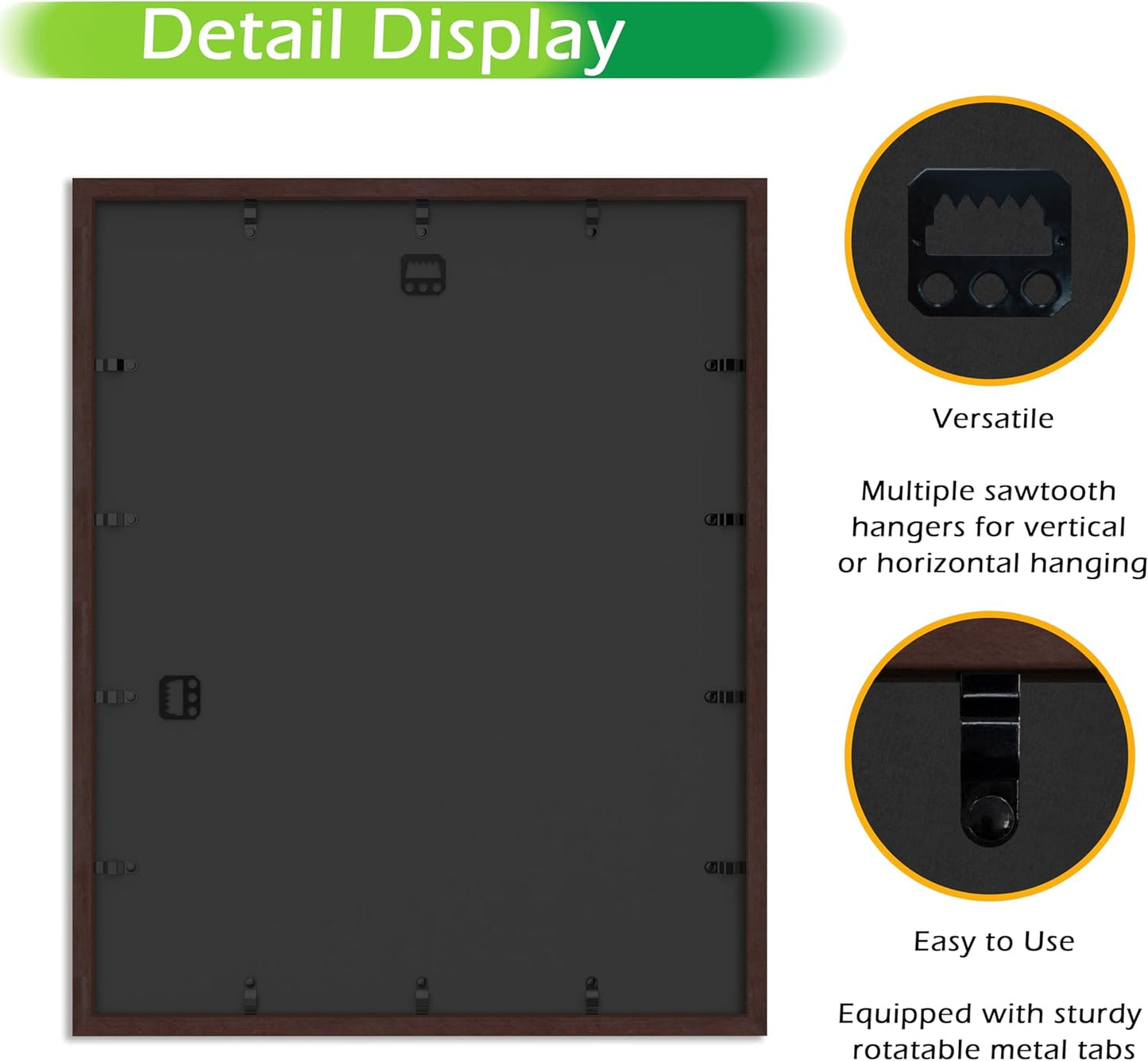 FrameWorks 16" x 20" Original Mahogany Wooden Shadow Box Frame – Soft Felt Back, Tempered Glass, and Included Elegant White Ball Push Pins