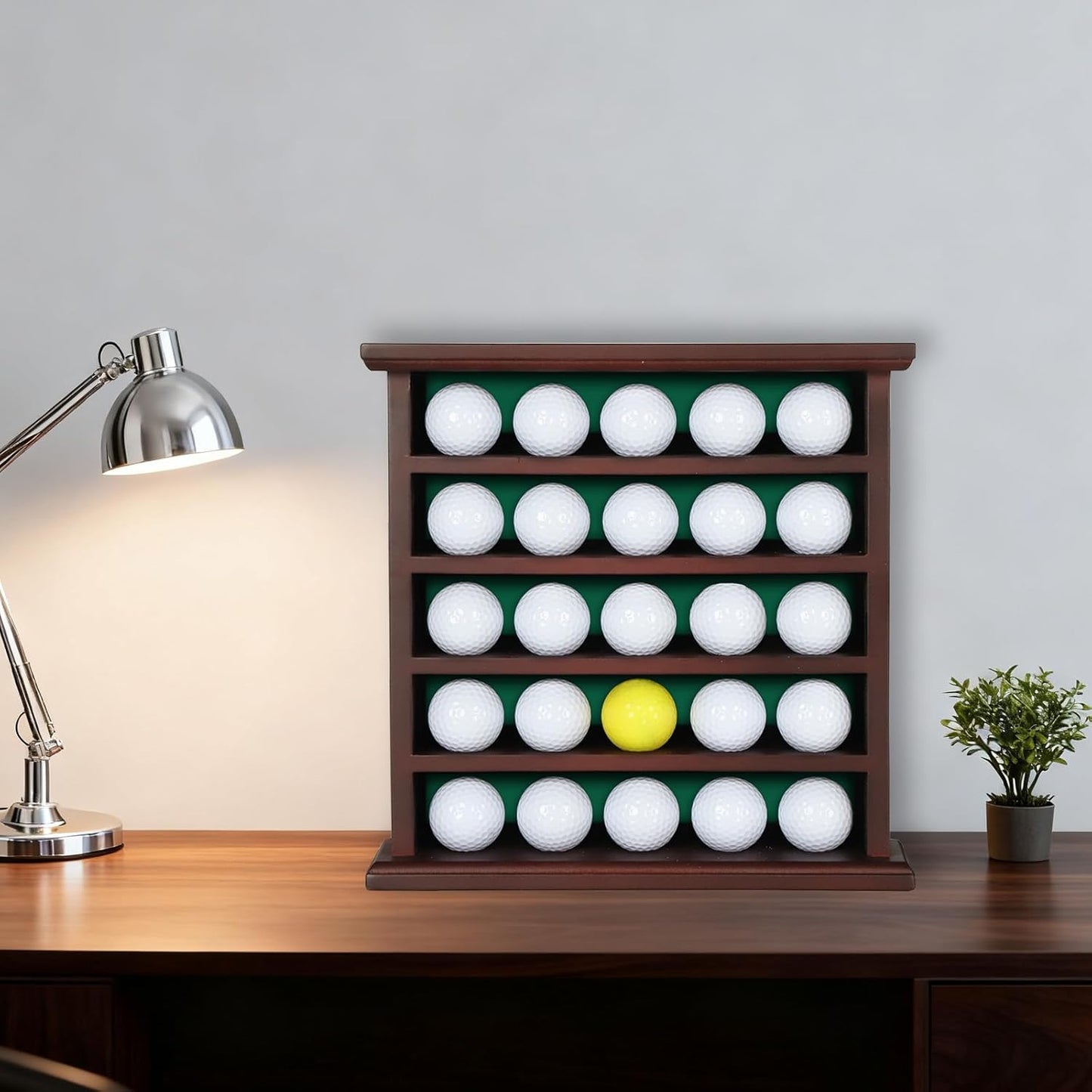 KCRasan Golf Ball Display Case - Wall Mounted Holder with Glass Door, Ideal Gift for Golf Enthusiasts