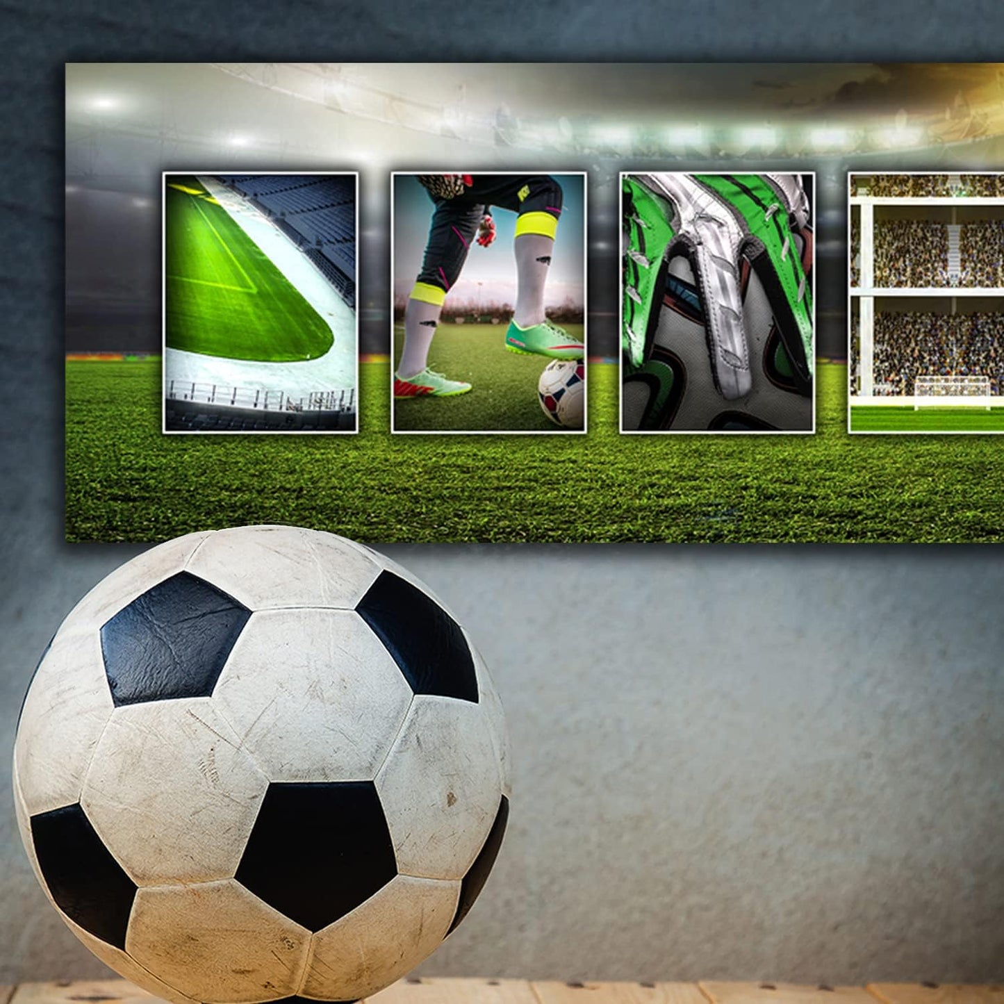 Soccer Futbol Name Art - Personalized Gift (9.5"x26" Block Mount)