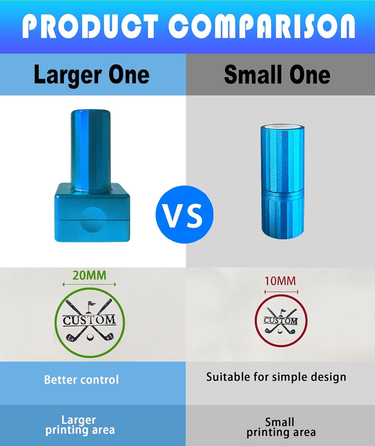 Custom Golf Ball Stamp, Personalized Golf Ball Marker Stamp with Waterproof Ink, Customized Name Stamp with Your Logo, Initial, Name, Golf Ball Stamper, Gifts for Men Dad Husband Business (Design-06)