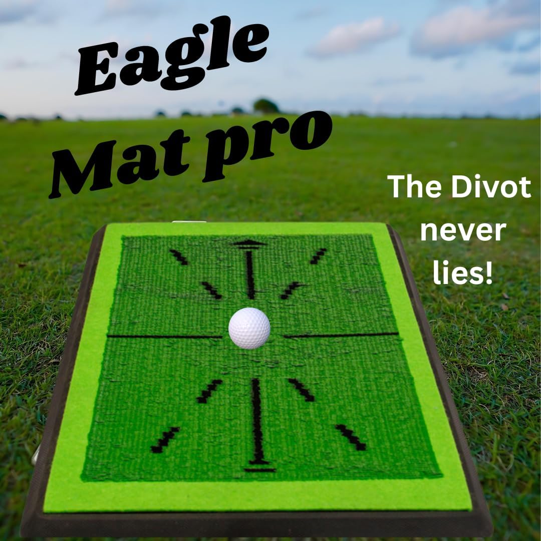 Eagle Mat Pro – Premium Grade Golf Swing Training mat Designed to Track Ball Impact and Swing Path for Accurate Feedback and Better Practice.