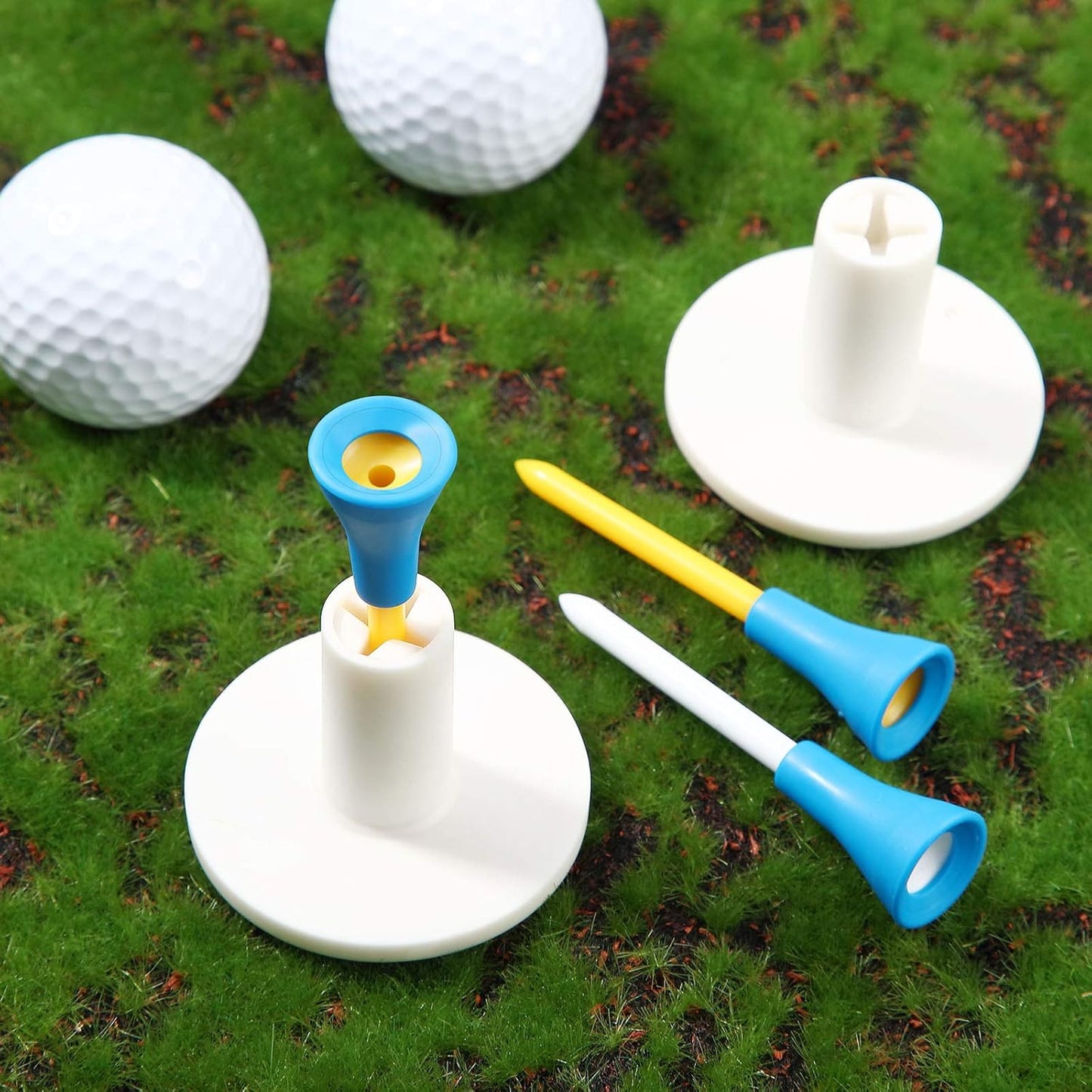 12 Pieces Golf Range Tees Set Rubber Golf Tees for Mats Driving Range 6 Pieces for Practice Mat Mixed Size