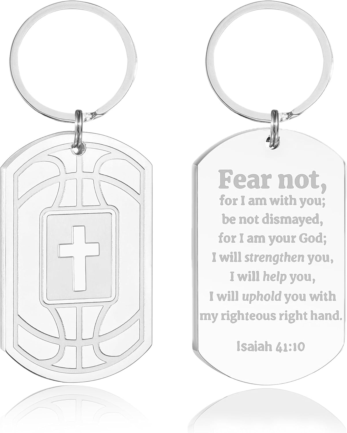 Football/Baseball/Soccer/Basketball Keychain for Men First Communion Baptism Confirmation Mens Gifts