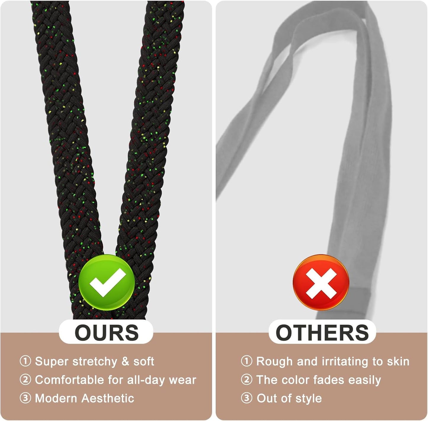 Fishent Stretchy Thin Lanyards for Keys ID Badges, Cute Long Teacher Neck Key Lanyard Keychains for Women Men Wallet Phone(Starry Night)