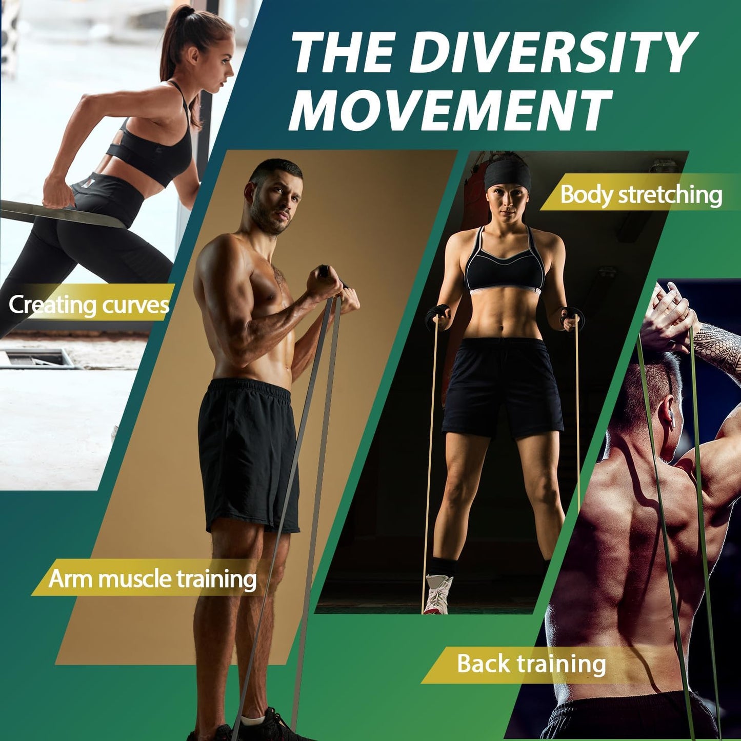 LEEKEY Resistance Bands, Exercise Bands with Handles,Pull Up Assist Bands - Band Set with Door Anchor - Bands for Working Out,Band for Men and Women Fitness Training,Home Workouts