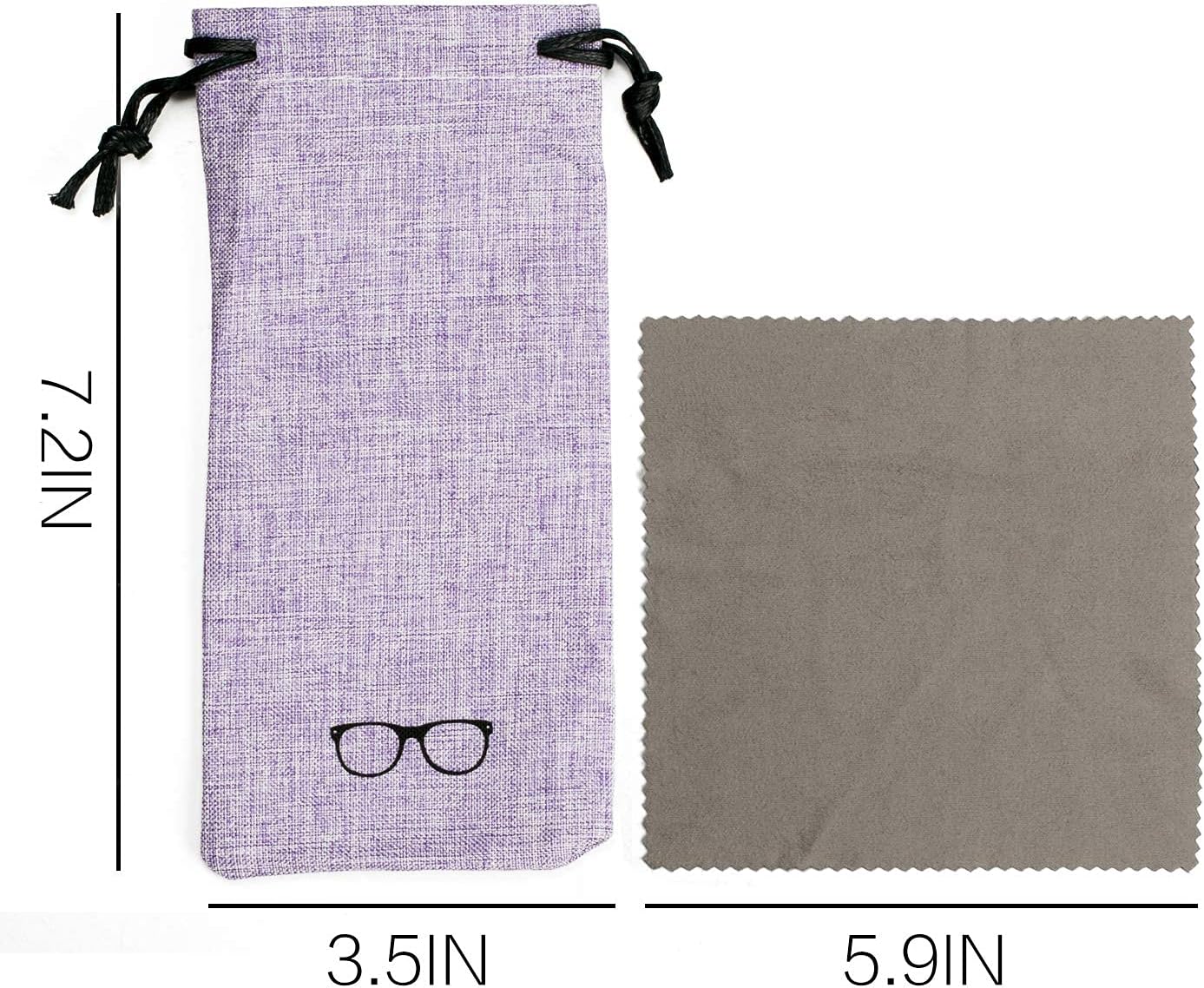 Vemiss Hard Shell Eyeglasses Cases, Linen Fabrics Protector Sunglasses Case, Large Glasses Case