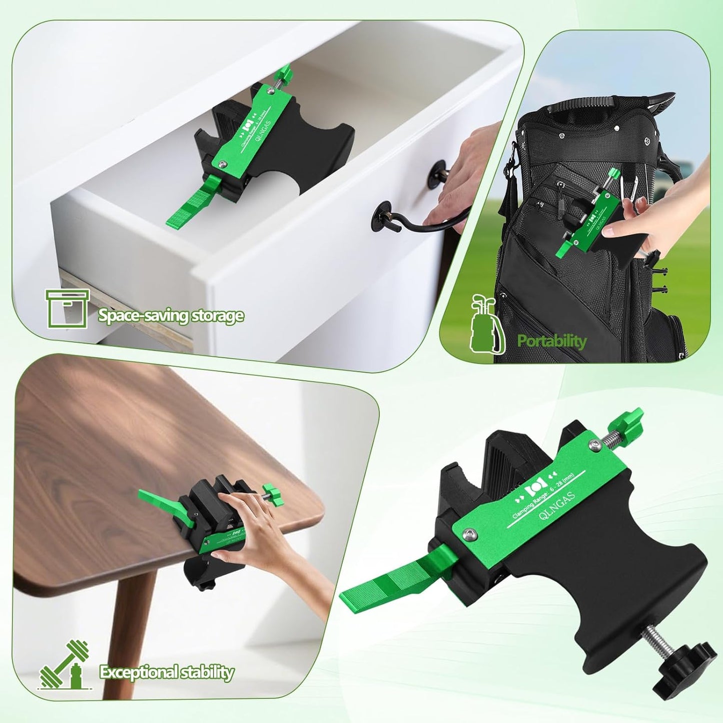 Golf Club Regripping Pro Kit - Quick-Release Vise Clamp and Portable Design, Heavy Duty Grip Removal Tool, with Non-Slip Rubber Jaws & Durable Regripping Station for Home Workshop
