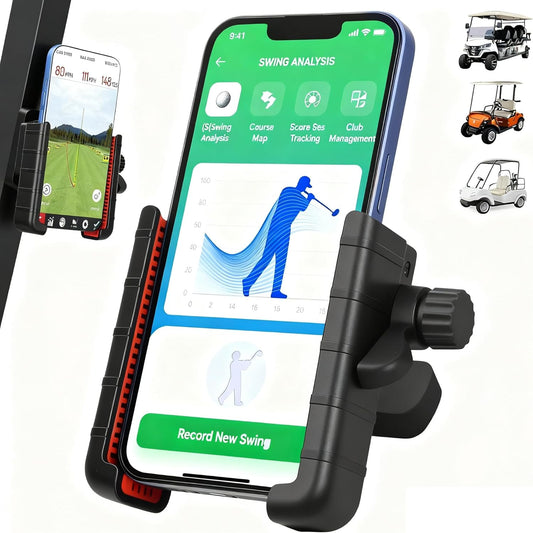 Magnetic Golf Cart Phone Holder, 360° Adjustable Ultra Strength Magnetic Mount Compatible with Club Car EZ-GO Yamaha, The Perfect Golf Accessory Gift for Golfers