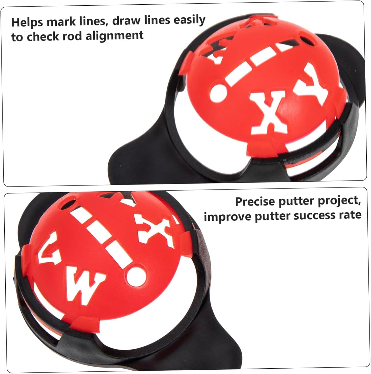 Creative Golf Ball Markers with Line Letter Pattern Stencils Golf Ball Liner Kit with Base for Accurate Alignment and Swing Improvement Lightweight Golfing Accessories for Easy