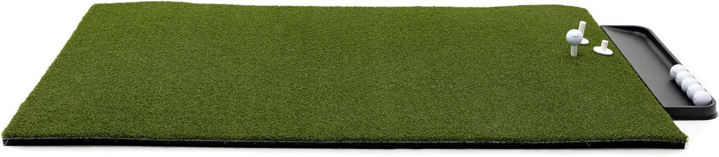Dura-Pro Premium Turf Indoor/Outdoor Golf Mat. Bonus Tray + 3 Tees