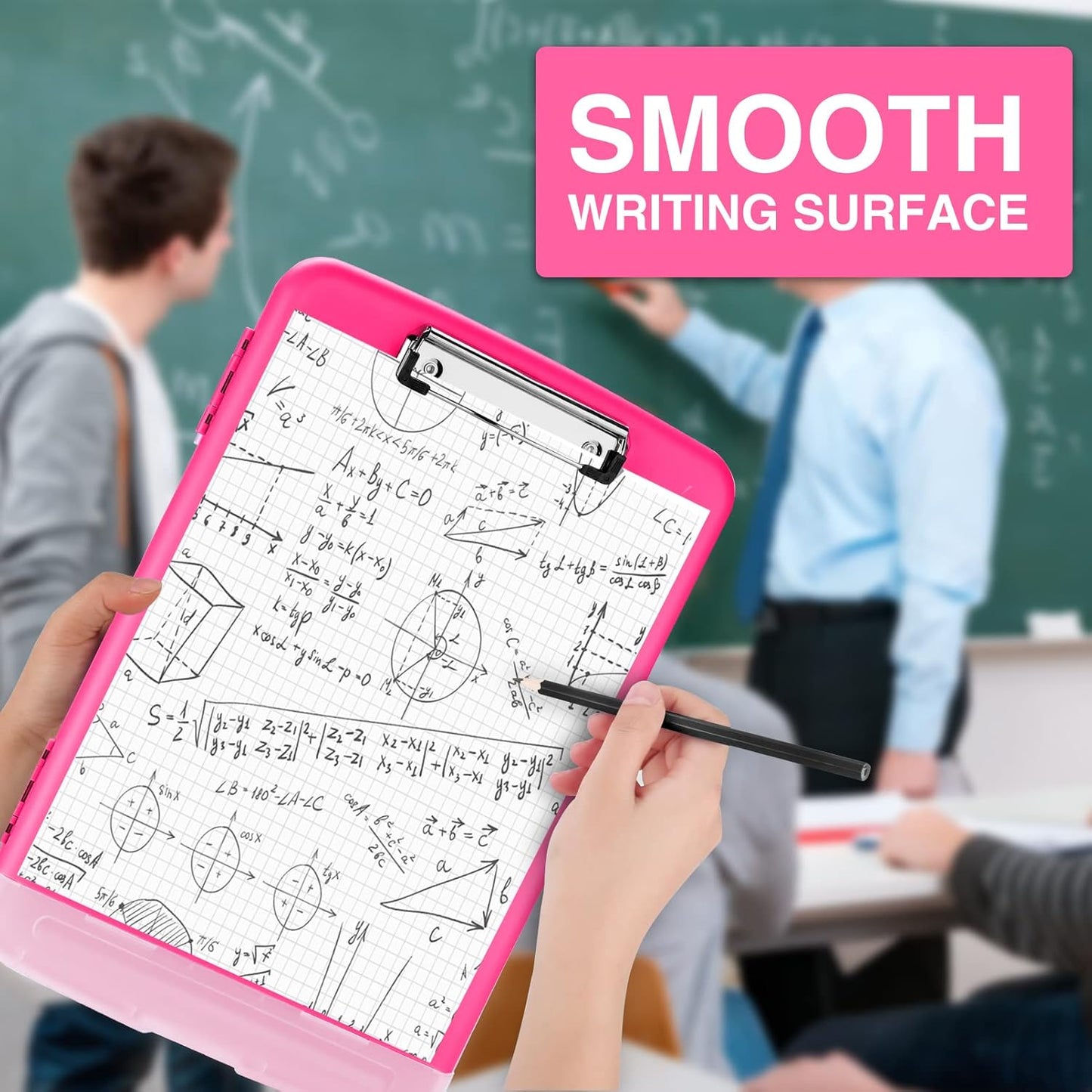 Sooez Clipboards with Storage, High Capacity Clip Boards 8.5x11 with Storage, Heavy Duty Nursing Clipboard Folder, Plastic Clipboard with Pen Holder for Women Teachers Work, School & Office Supplies