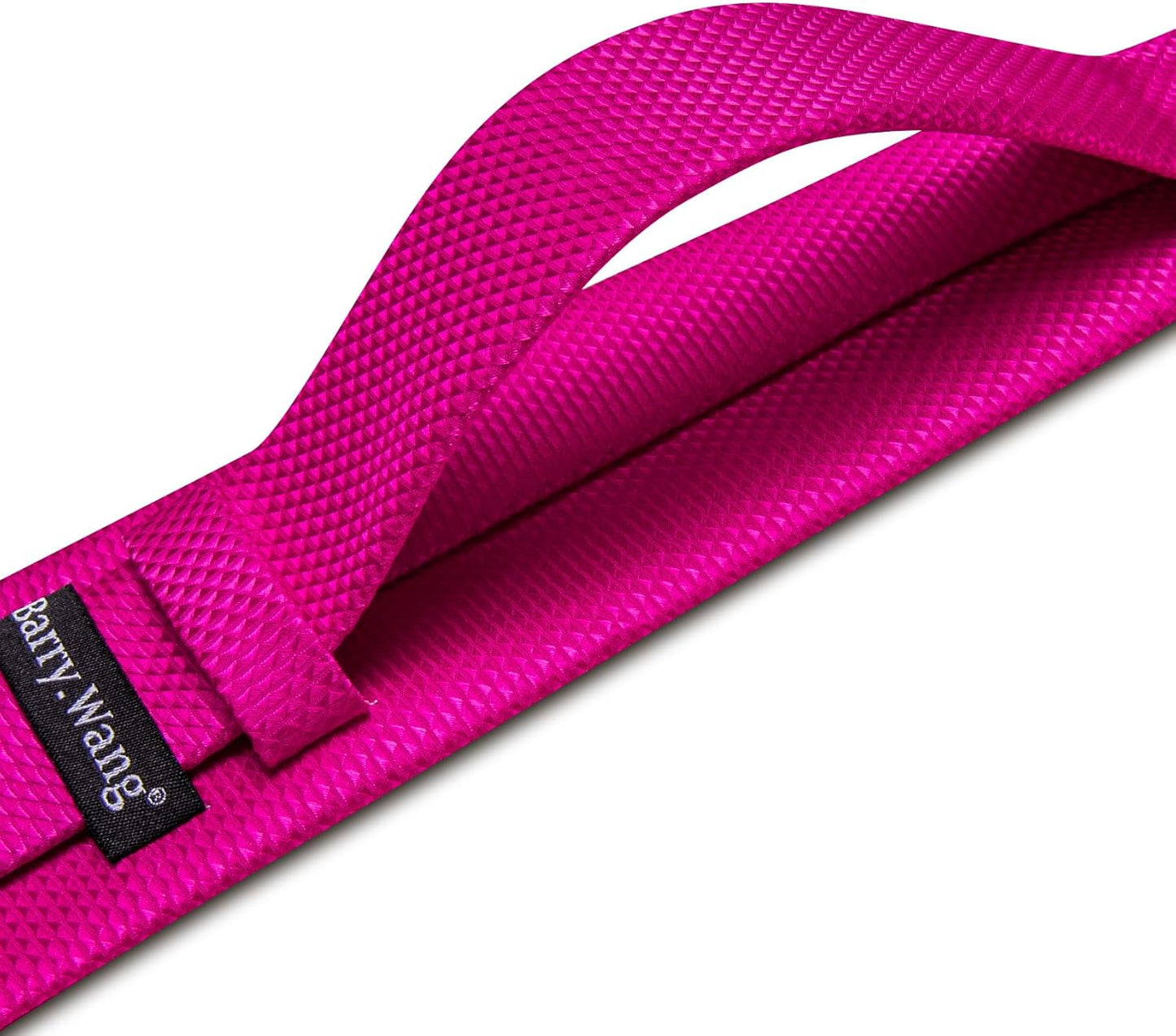 Barry.Wang Designer Classic Ties for Men Set Formal Pocket Square Cufflink Check Plaid